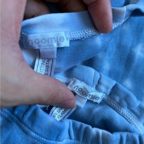 Baby Noomie 2 Piece Pima Cotton Tie Dye Blue White Pjs Pajamas Size 5 - Picture 2 of 15
